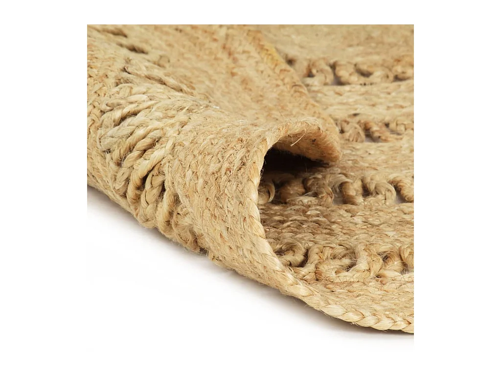 Handgemaakt vloerkleed Jute gevlochten 120 cm