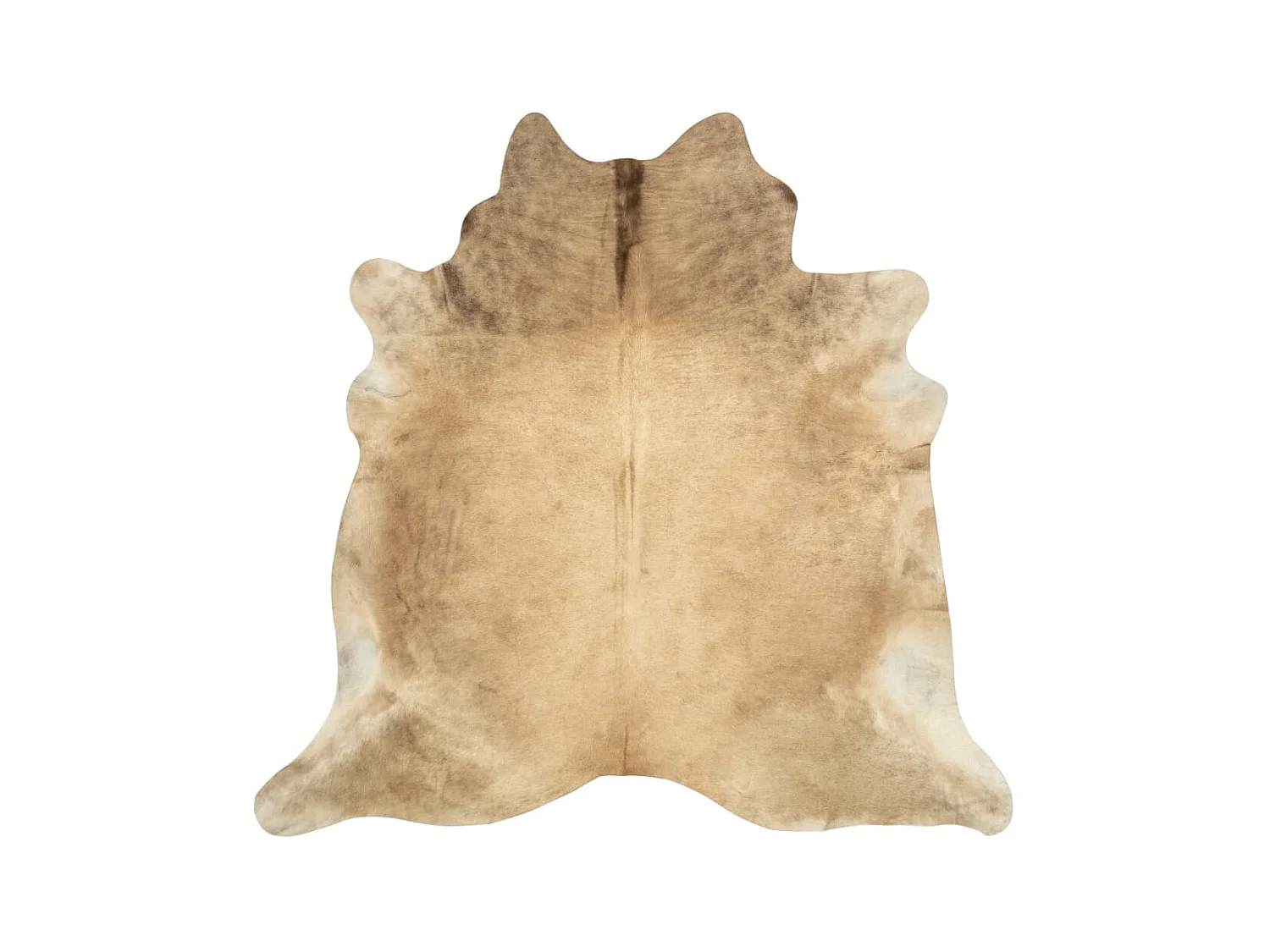 Tapis en peau de vache véritable 150 x 170 cm Beige