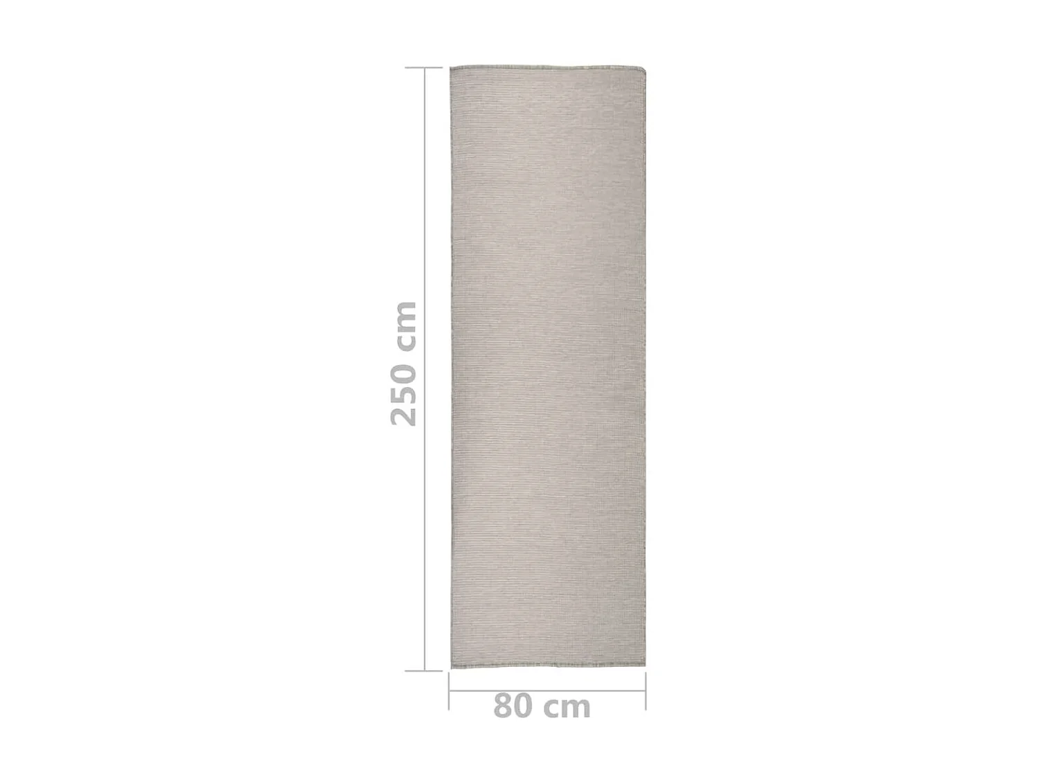 Tapis à tissage plat d'extérieur 80x250 cm Taupe