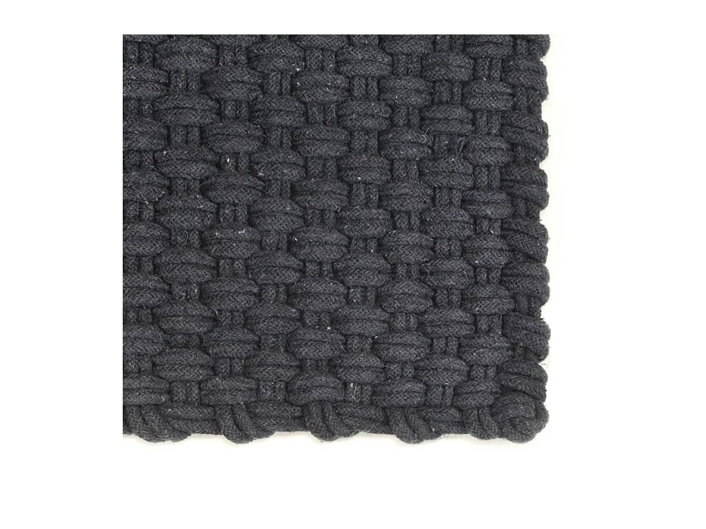 Tapis rectangulaire Anthracite 180x250 cm Coton