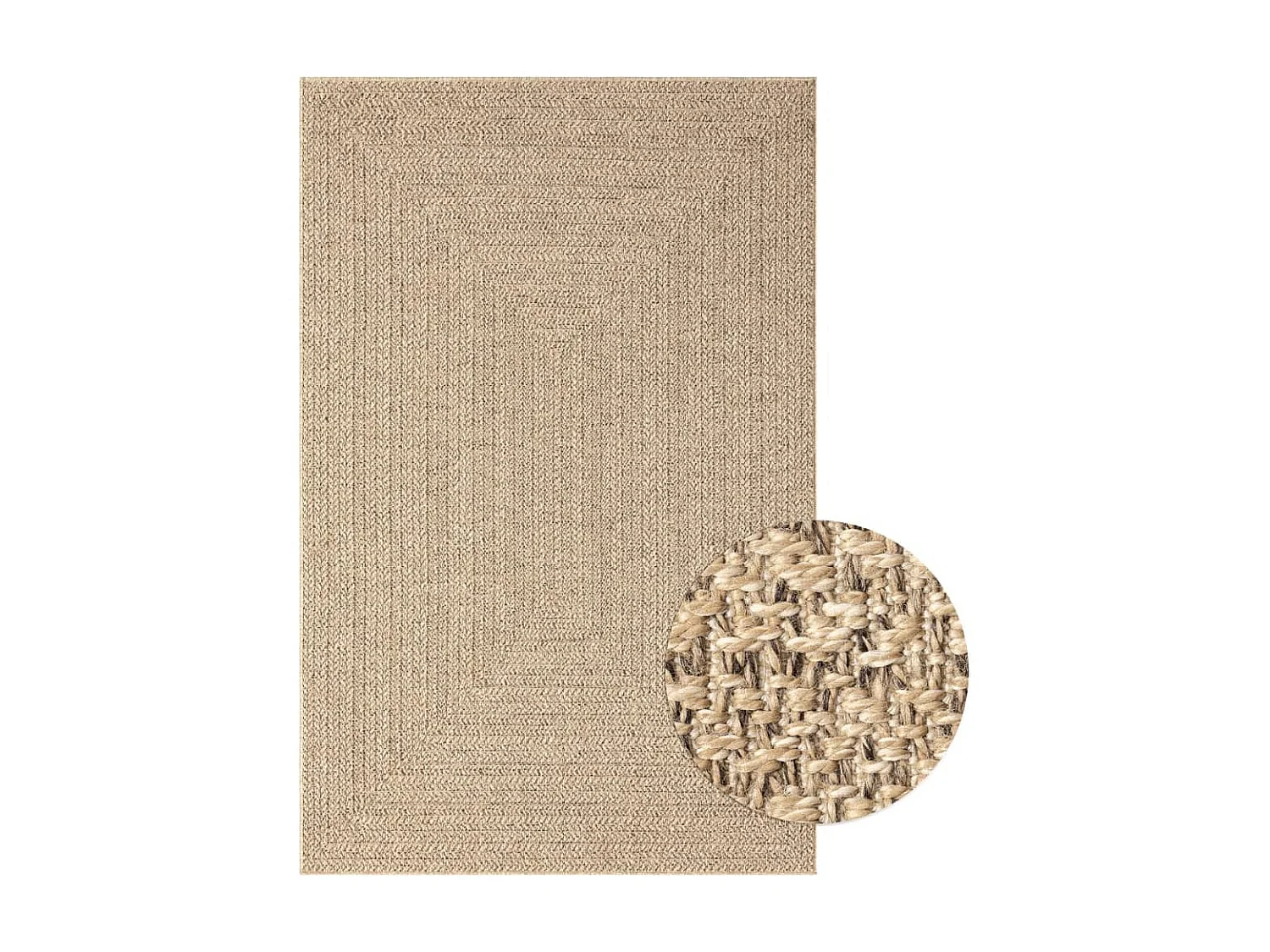 Alfombra 200x290 cm aspecto yute interior y exterior