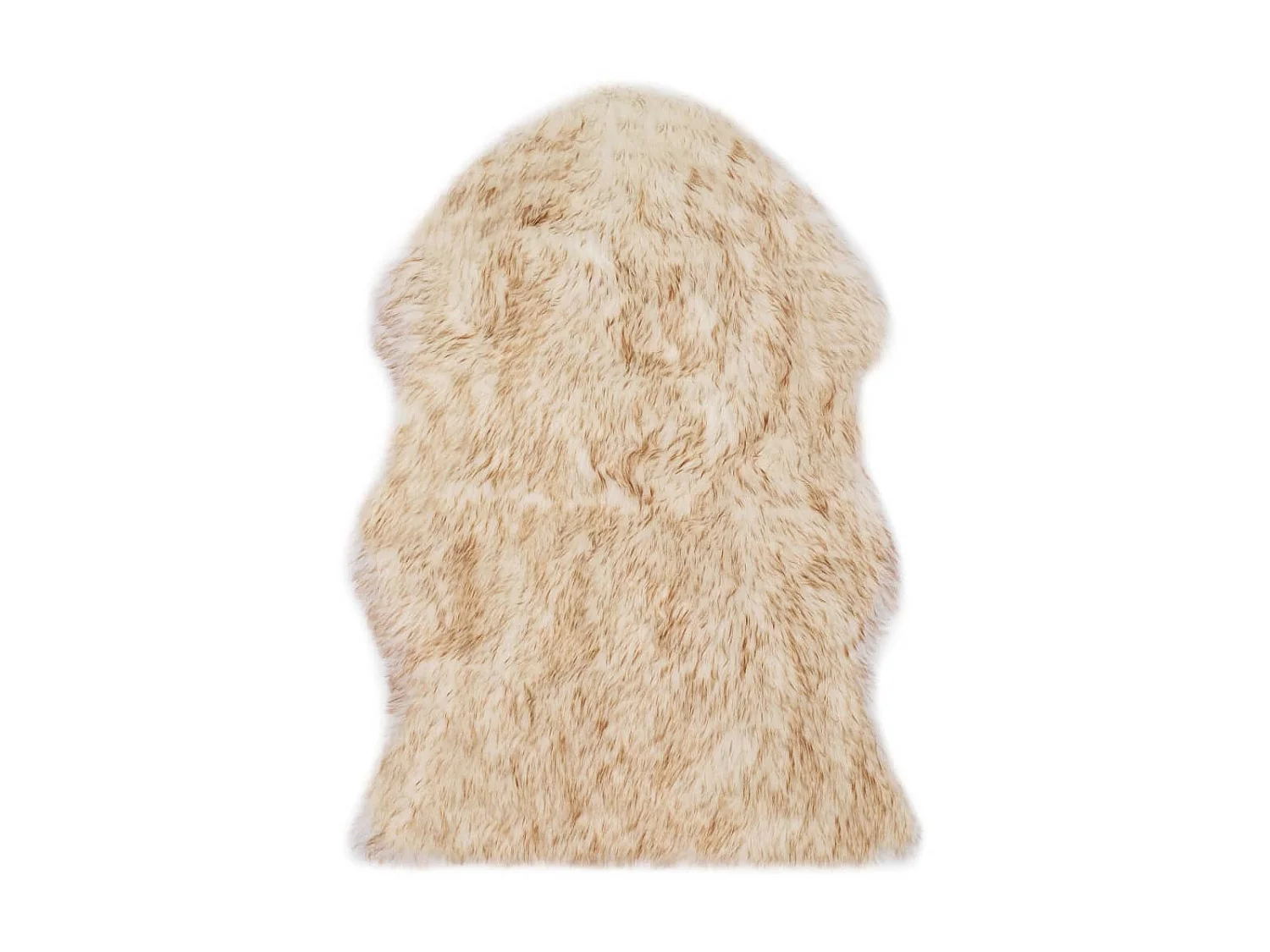 Vloerkleed 60 x 90 cm Synthetische schapenvacht Bruin mix