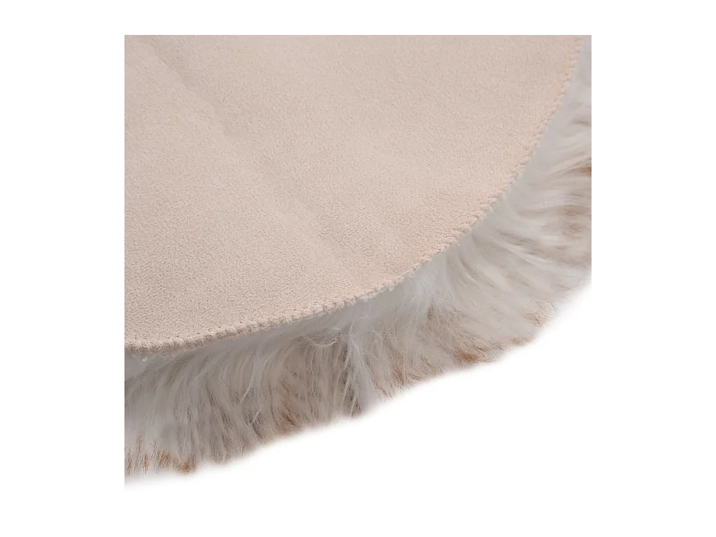 Tapis 60 x 90 cm Peau de mouton synthétique Mélange de marron