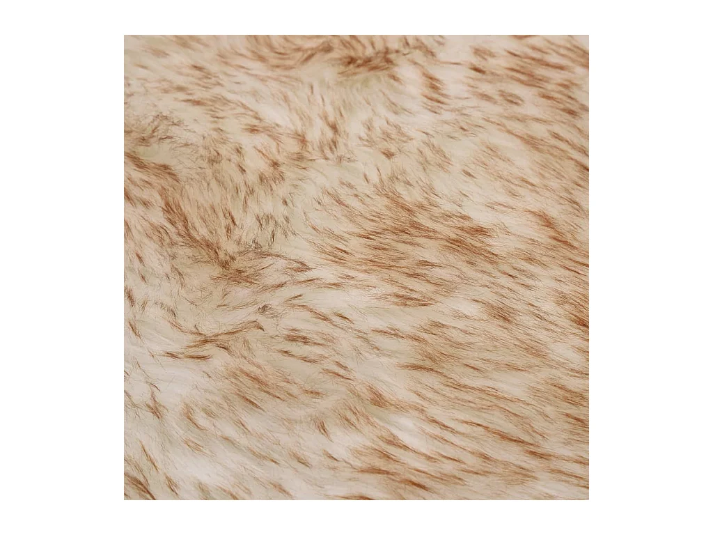 Tapis 60 x 90 cm Peau de mouton synthétique Mélange de marron