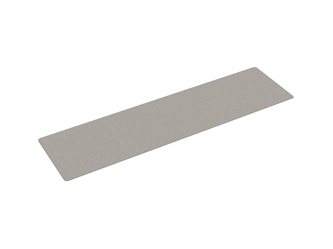 Taupefarbener Flurteppich in Sisaloptik, 80 x 300 cm
