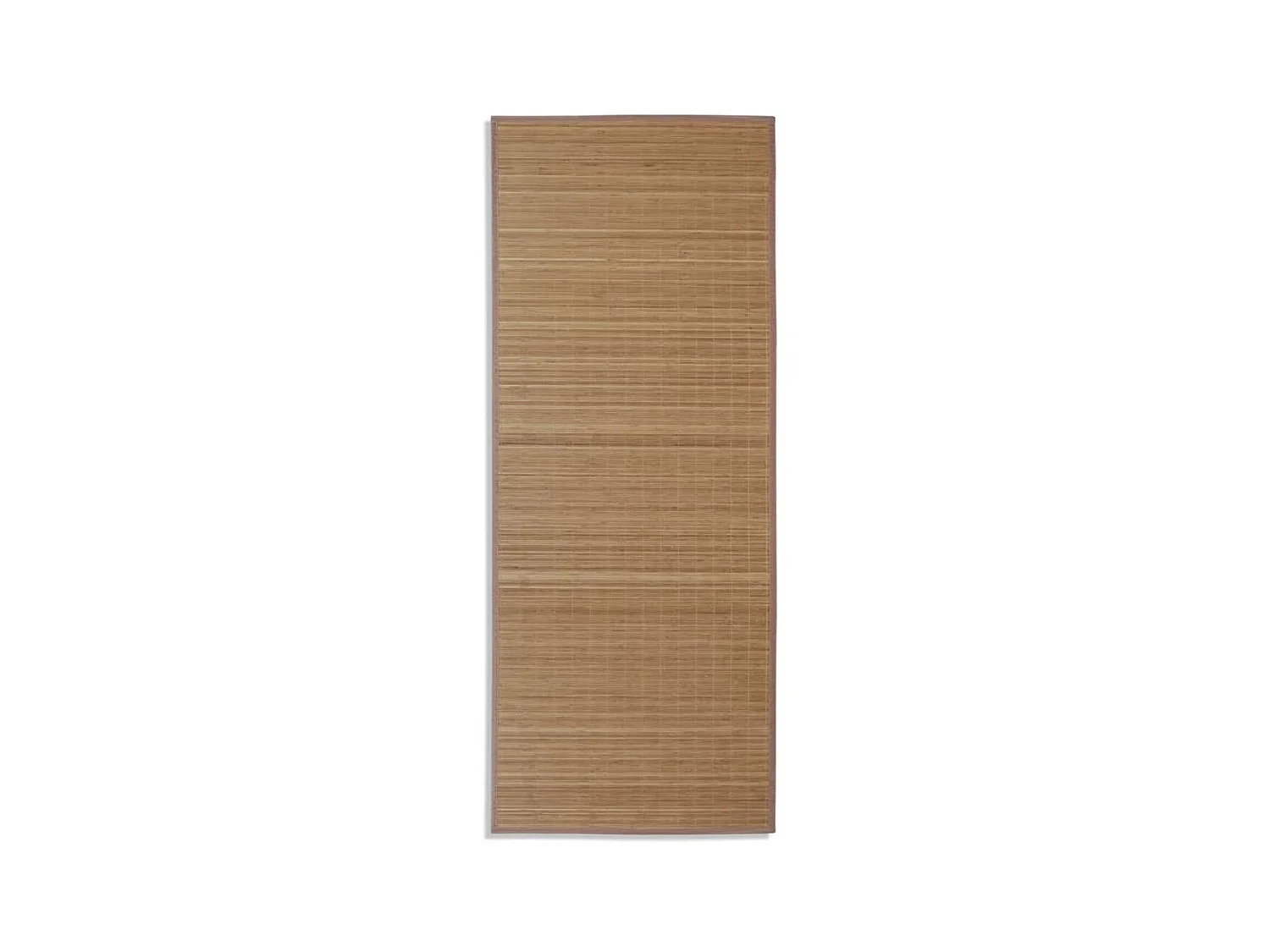 Brauner Bambusteppich mit rechteckiger Lamelle 80 x 200 cm