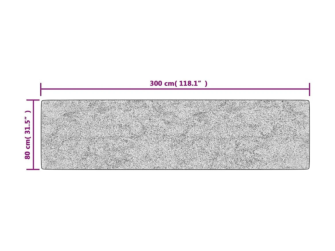 Tappeto lavabile multicolore 80x300 cm antiscivolo