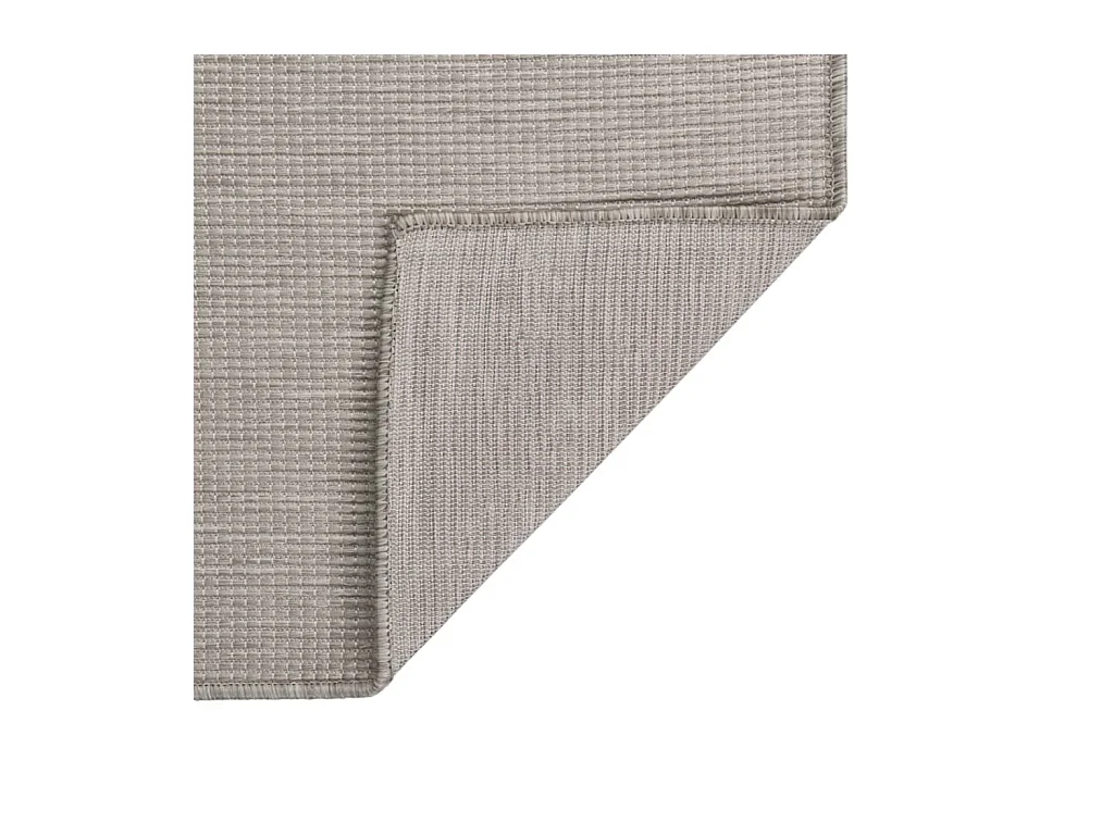 Tapis à tissage plat d'extérieur 120x170 cm Taupe