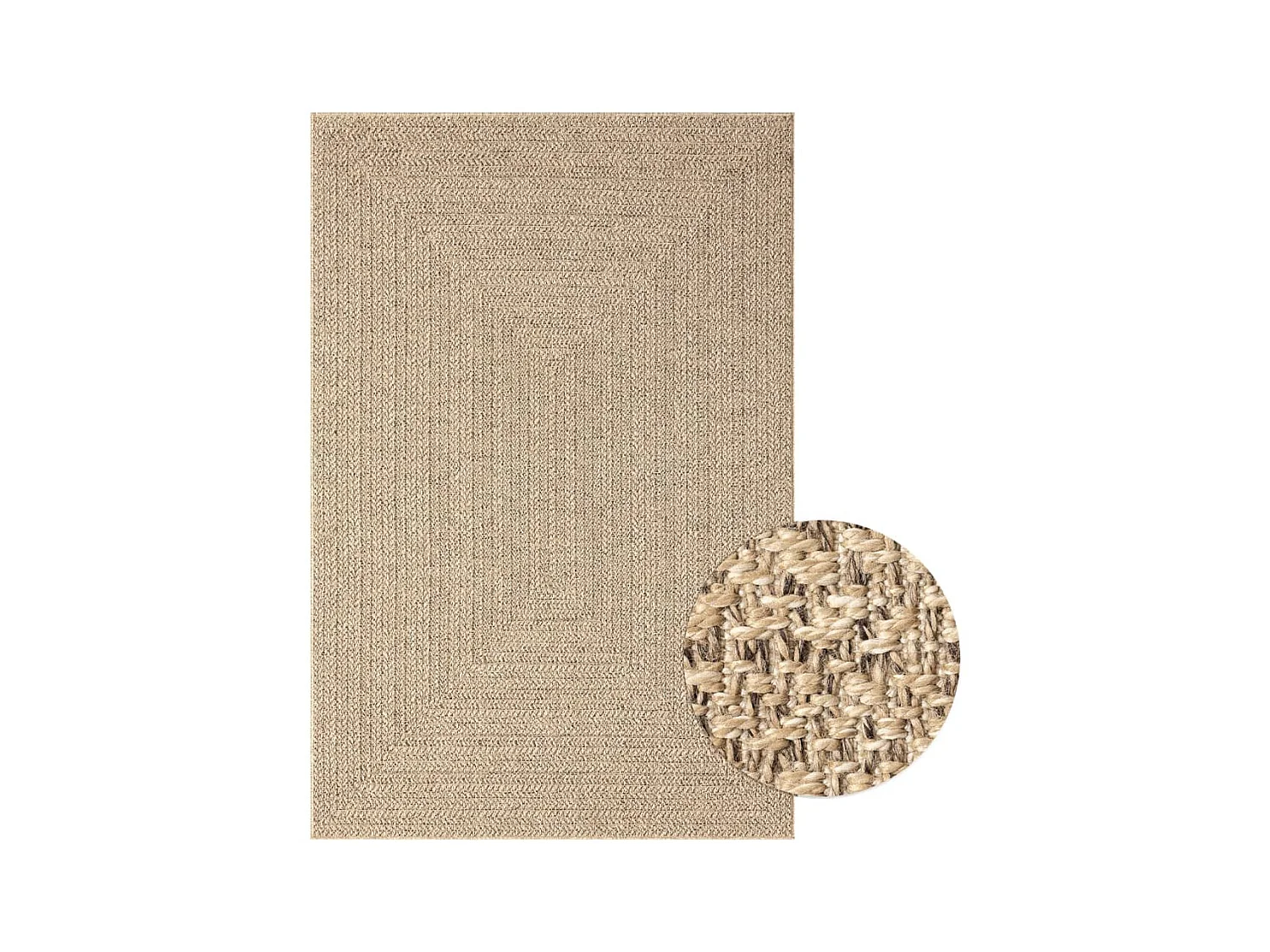 Tappeto 120x170 cm effetto iuta per interni ed esterni