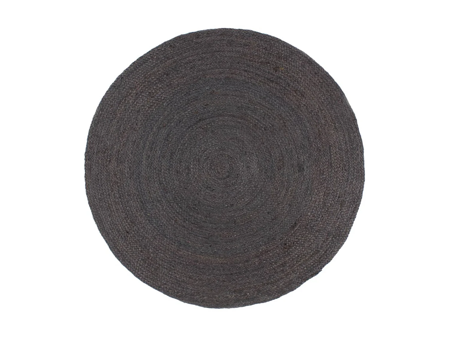Tapis fait à la main Jute Rond 180 cm Gris foncé