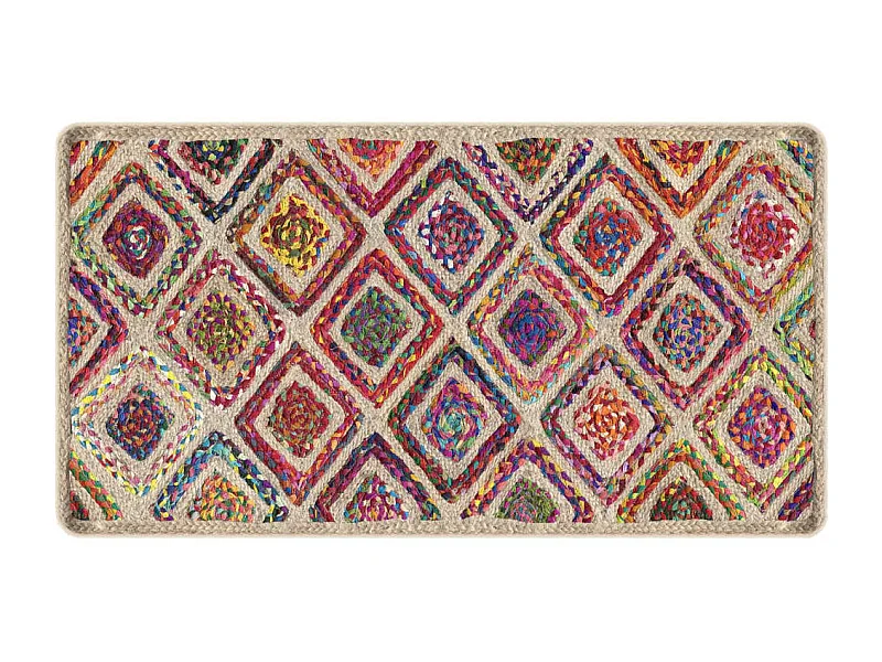 Alfombra lavable multicolor 80x150 cm antideslizante