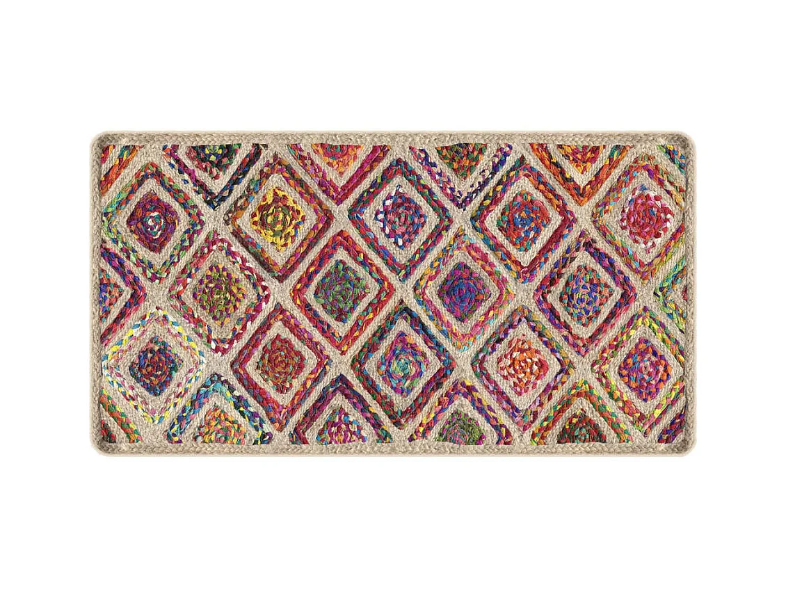 Tappeto lavabile multicolore 80x150 cm antiscivolo