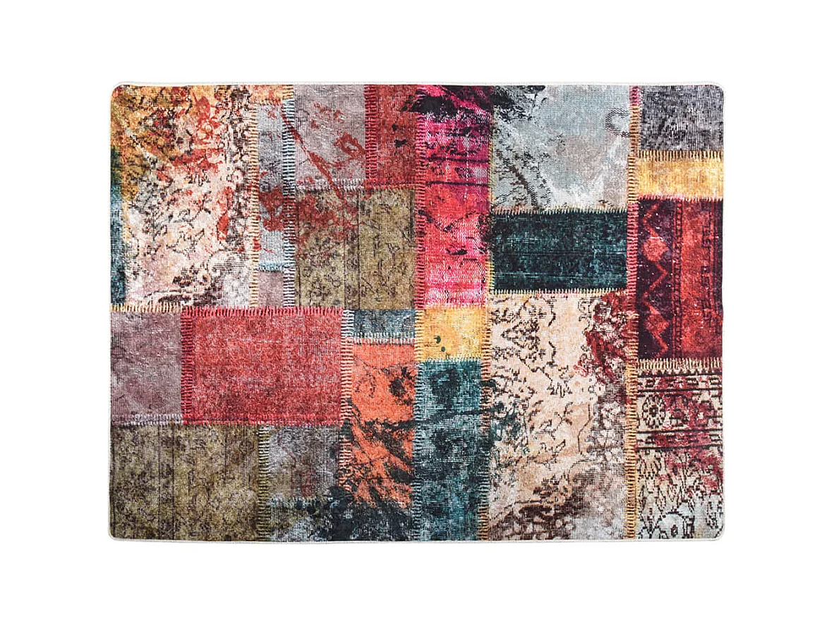 Tapis lavable multicolore 400x300 cm antidérapant