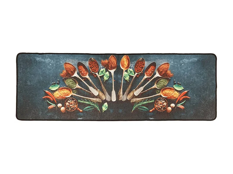 Tapete de cozinha multicolorido 60x180 cm lavável antiderrapante