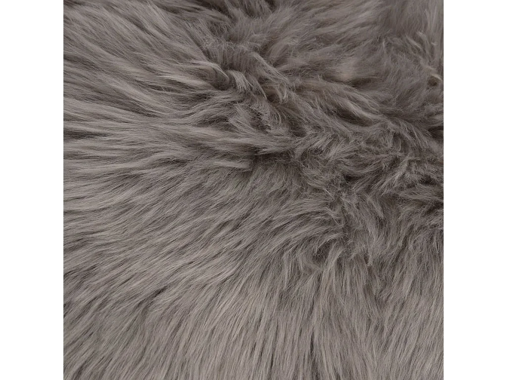 Tapis 60 x 90 cm Peau de mouton synthétique Gris clair