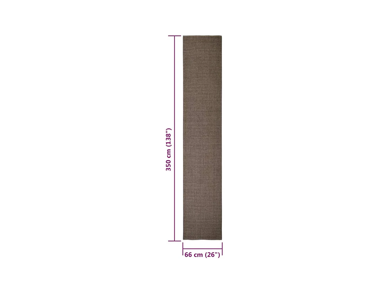 Natuurlijk Sisal vloerkleed 66x350 cm Bruin