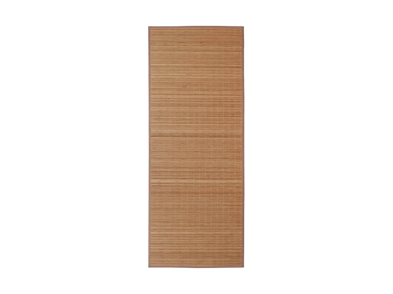Tapis en bambou marron à latte rectangulaire 80 x 300 cm