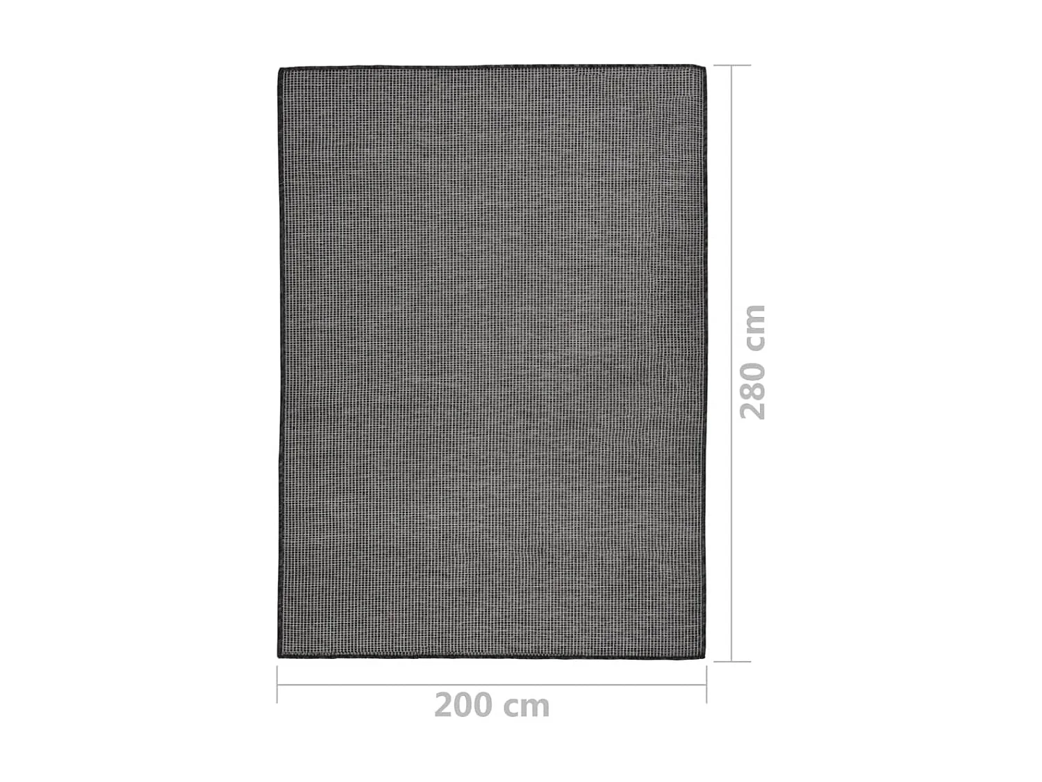 Alfombra de exterior tejido plano 200x280 cm Gris