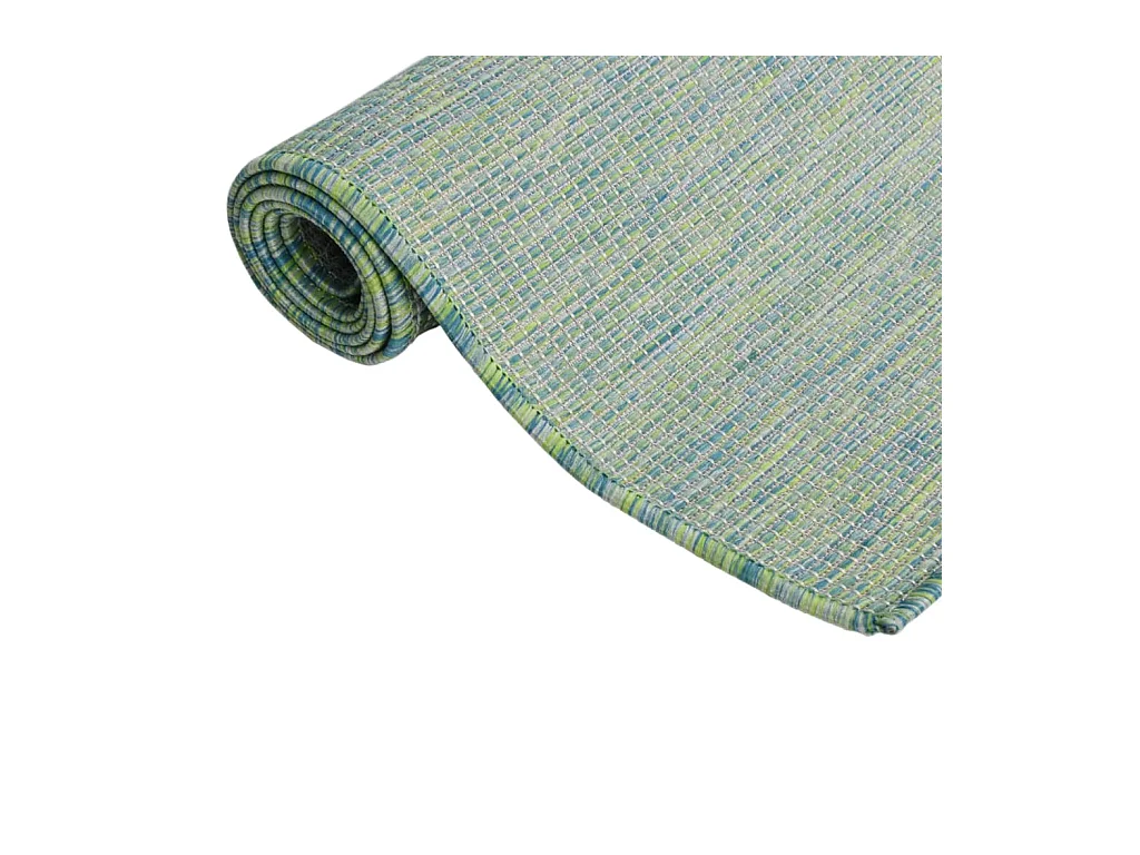 Tapis à tissage plat d'extérieur 120x170 cm Turquoise