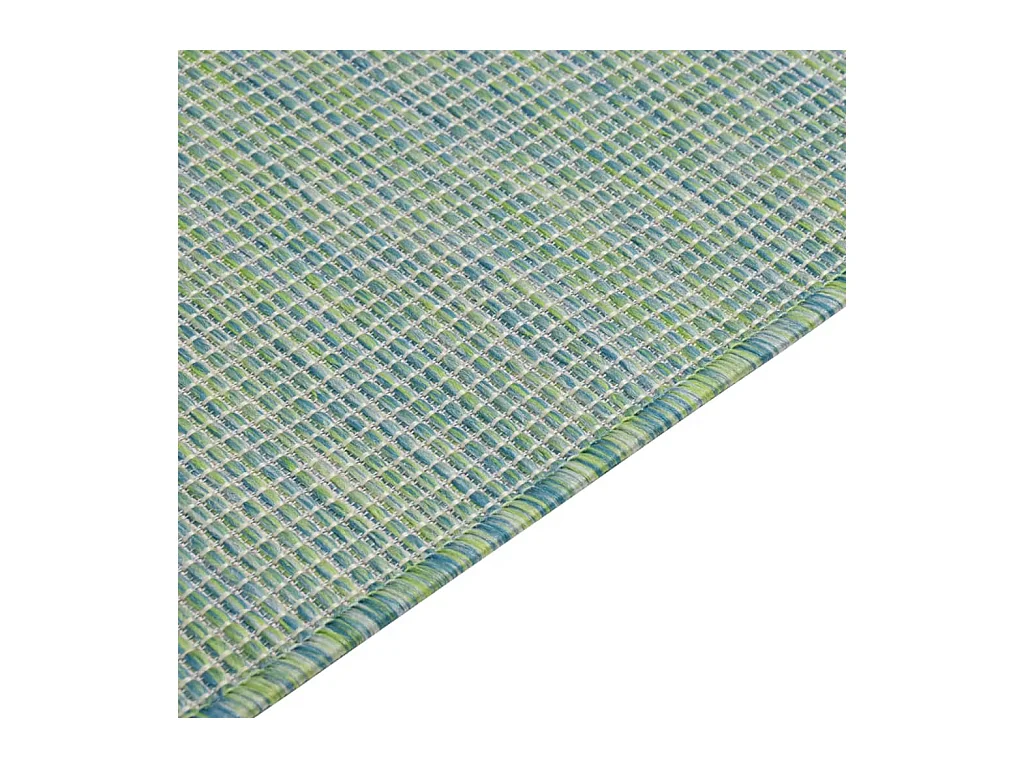 Tapis à tissage plat d'extérieur 120x170 cm Turquoise