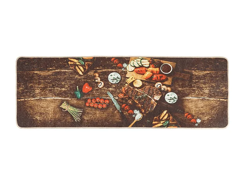 Tapis de cuisine multicolore 60x180 cm lavable antidérapant