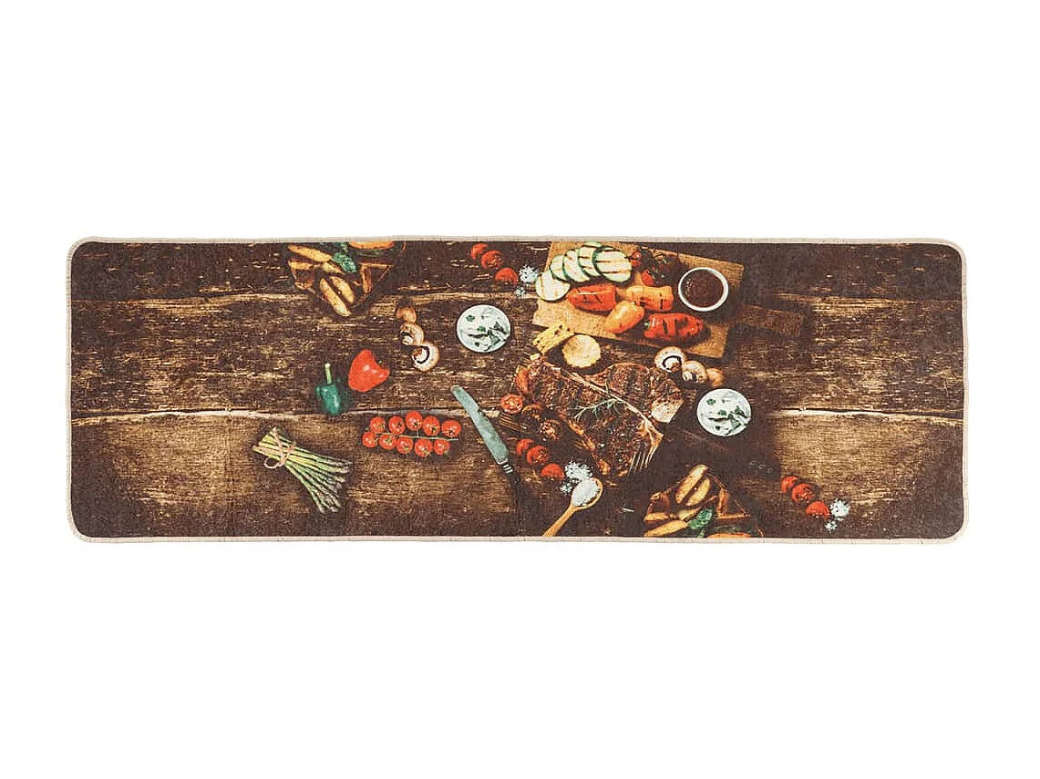Tapis de cuisine multicolore 60x180 cm lavable antidérapant