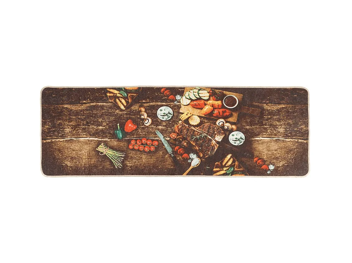 Tapis de cuisine multicolore 60x180 cm lavable antidérapant