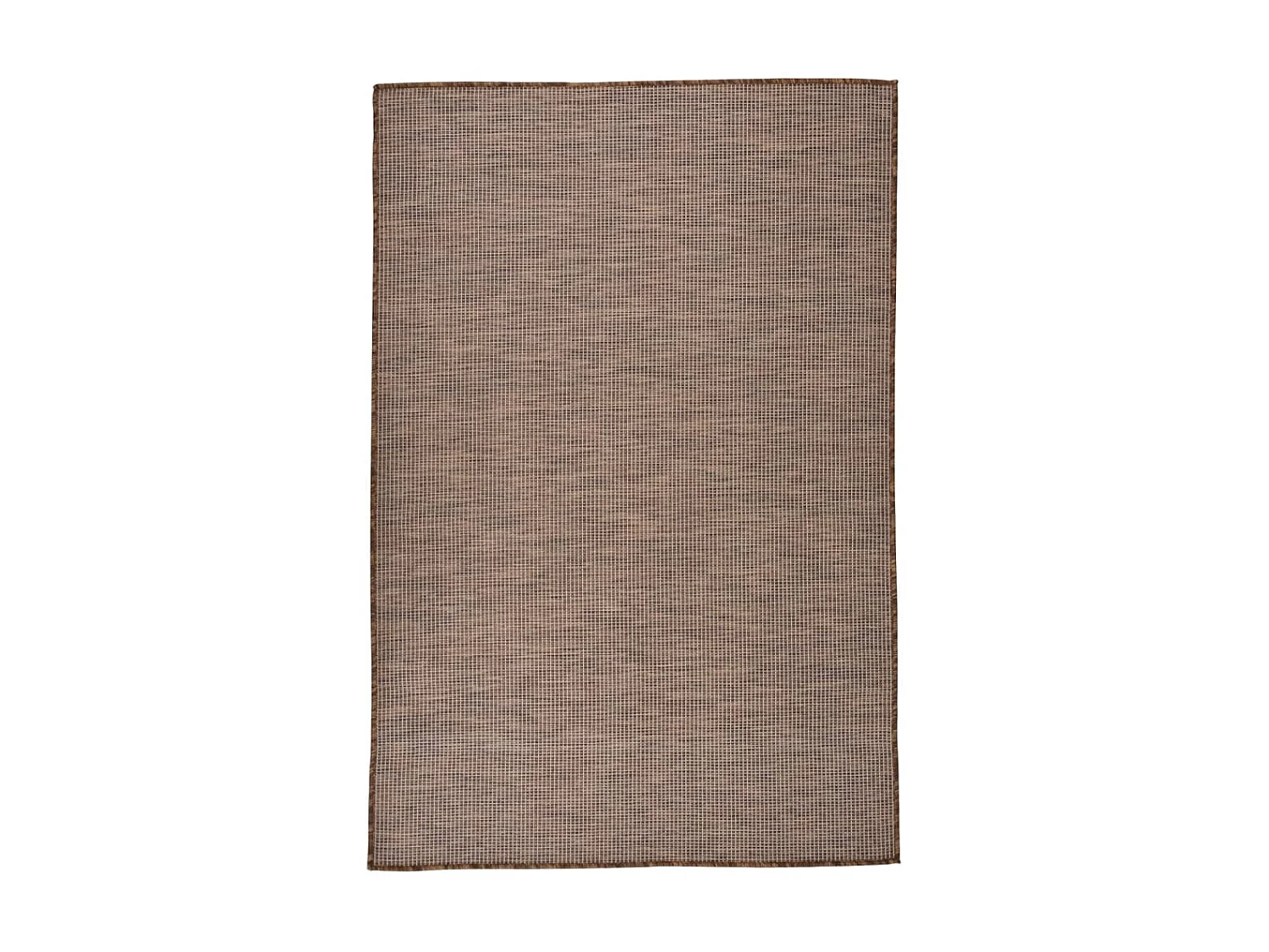 Buitenkleed platgeweven 120x170 cm Bruin