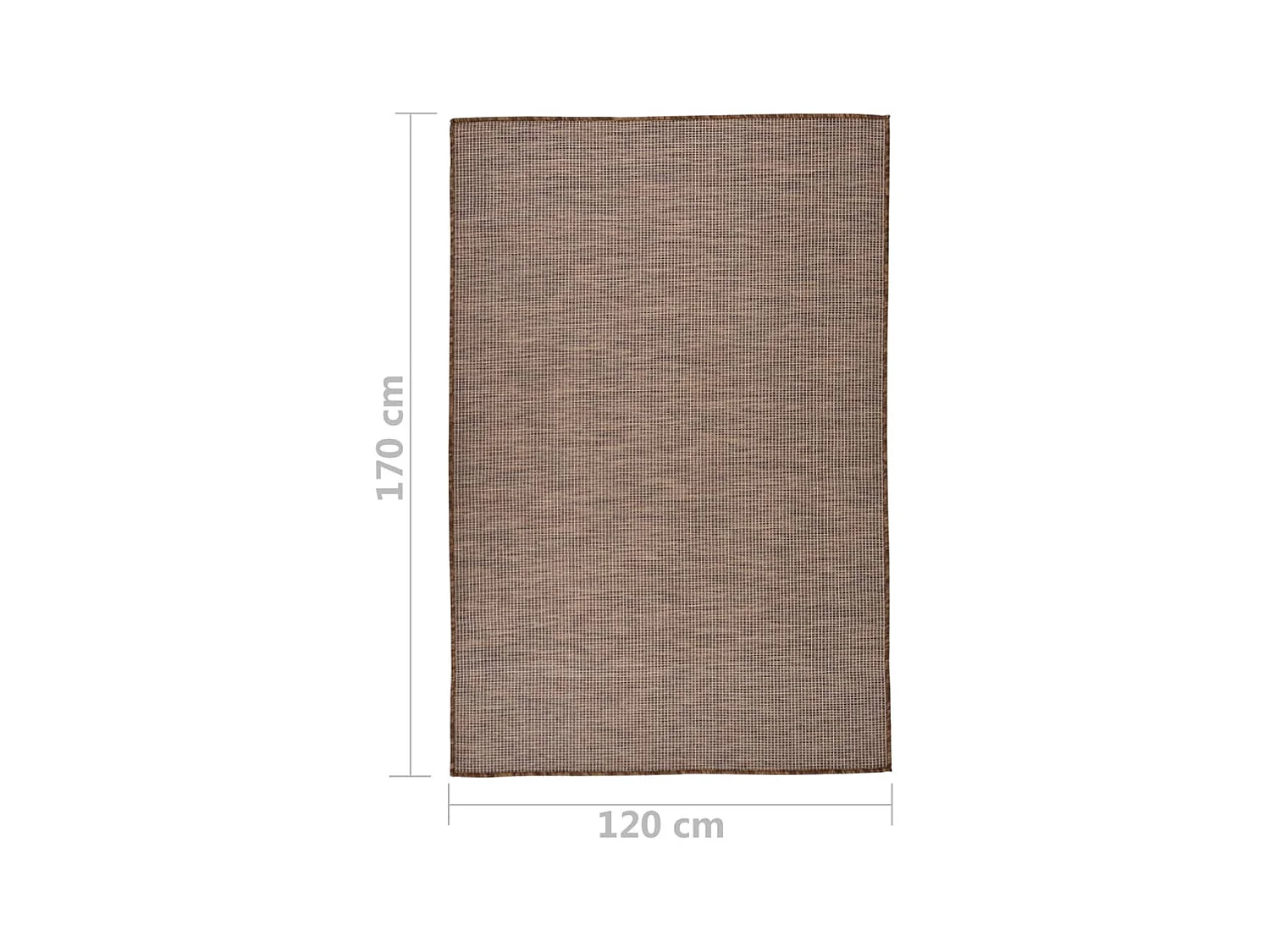 Flachgewebter Outdoor-Teppich 120x170 cm Braun