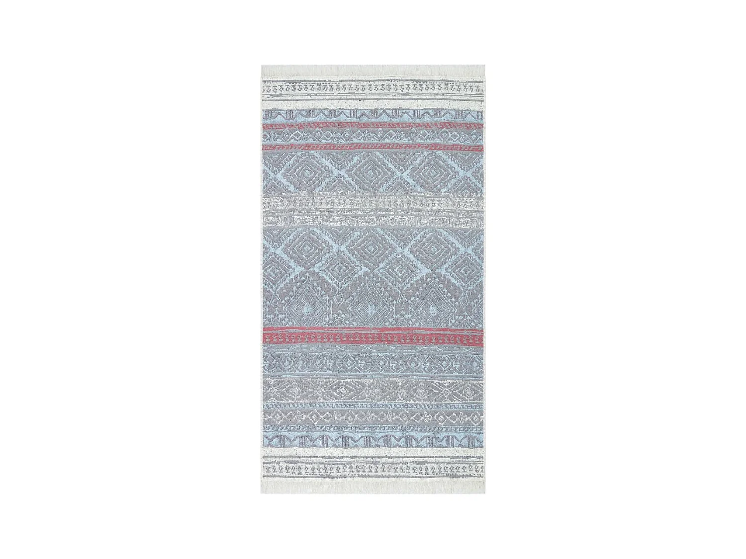 Roze en aqua vloerkleed 120x180 cm Katoen