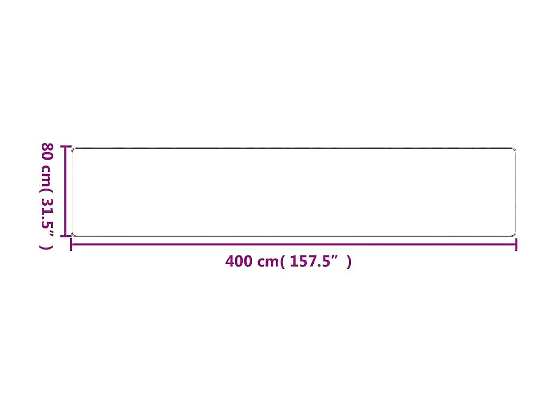 Tappeto da ingresso effetto sisal color sabbia 80x400 cm