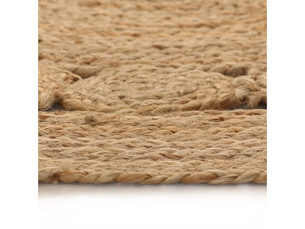 Alfombra trenzada diseño yute 120 cm redonda