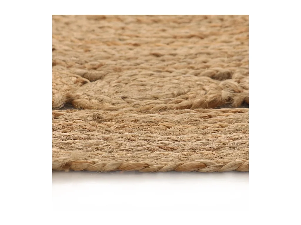 Jute design gevlochten vloerkleed 120 cm rond