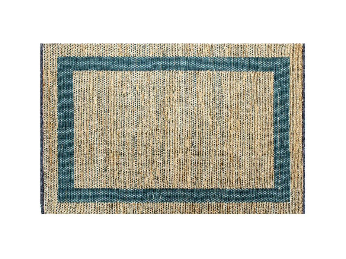 Tapis fait à la main Jute Bleu 160x230 cm