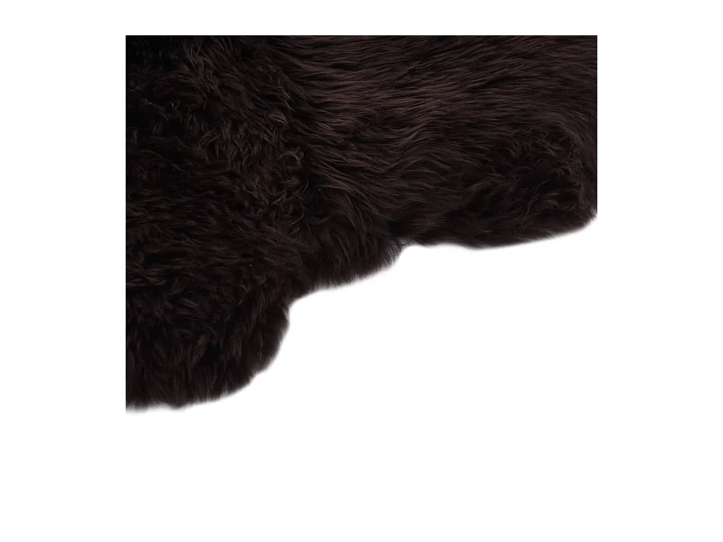 Tapis en peau de mouton 60 x 180 cm Marron
