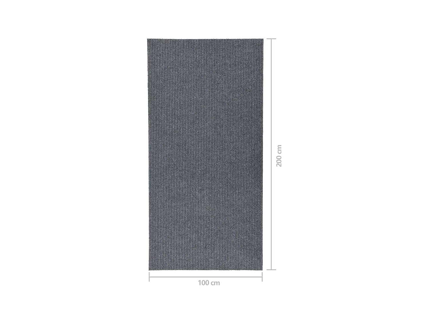 Tapis 100x200 cm Gris