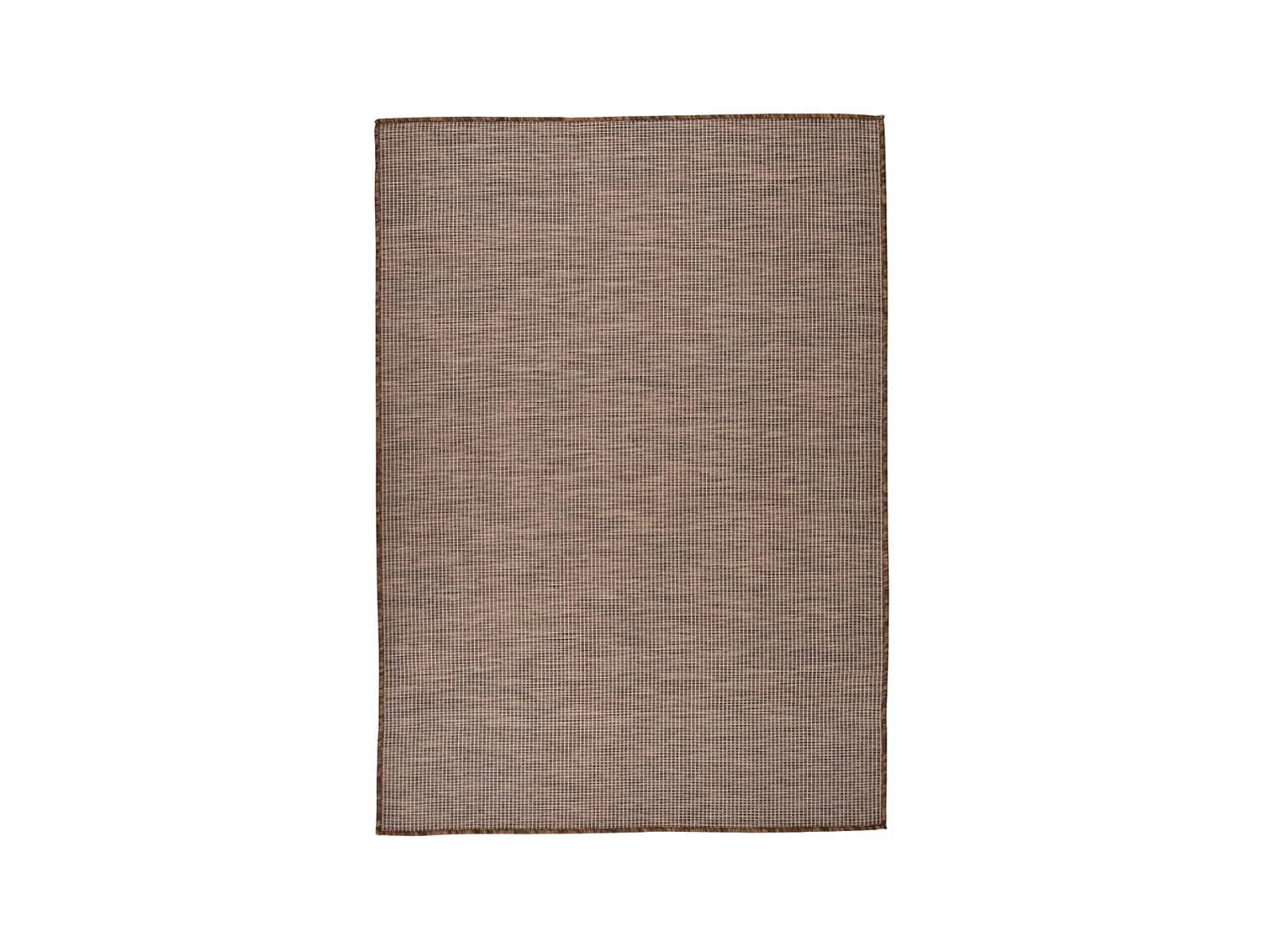 Buitenkleed platgeweven 140x200 cm Bruin