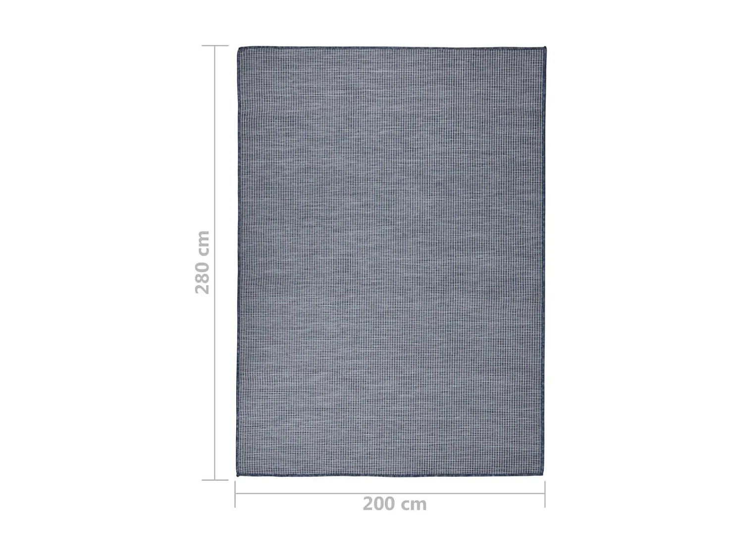 Tapete plano para exterior 200x280 cm azul
