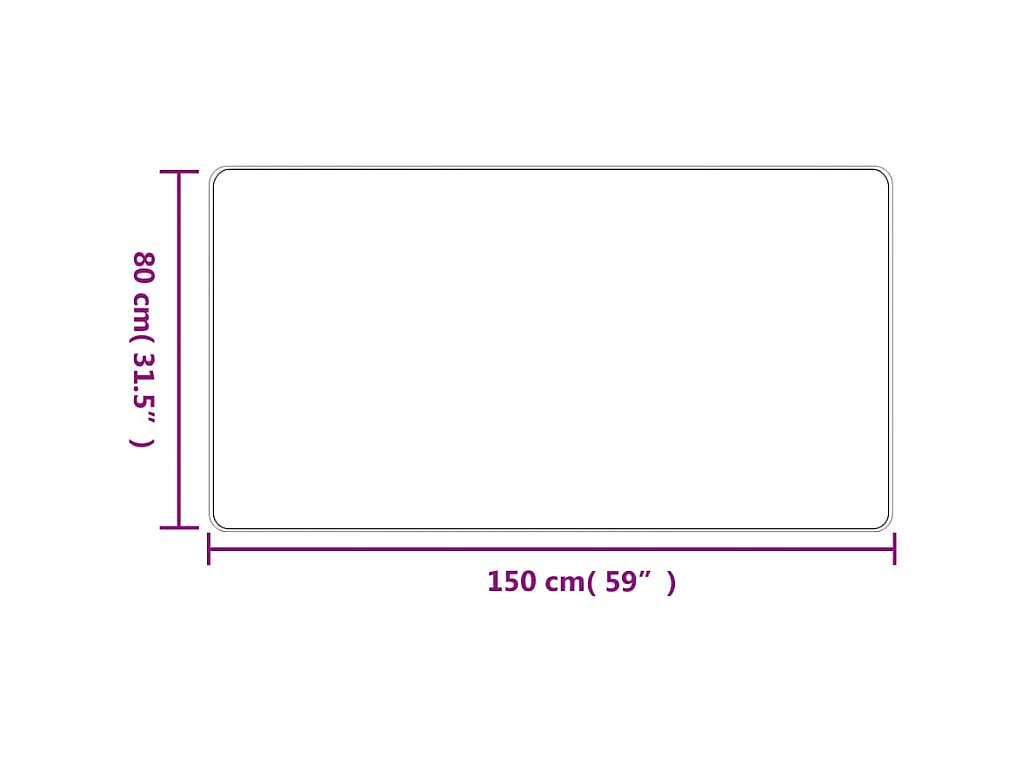 Tapis de couloir aspect sisal anthracite 80x150 cm