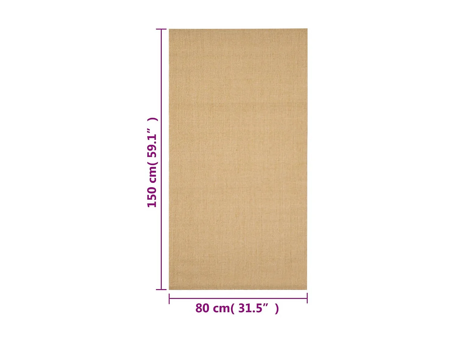 Tapis Sisal naturel 80x150 cm