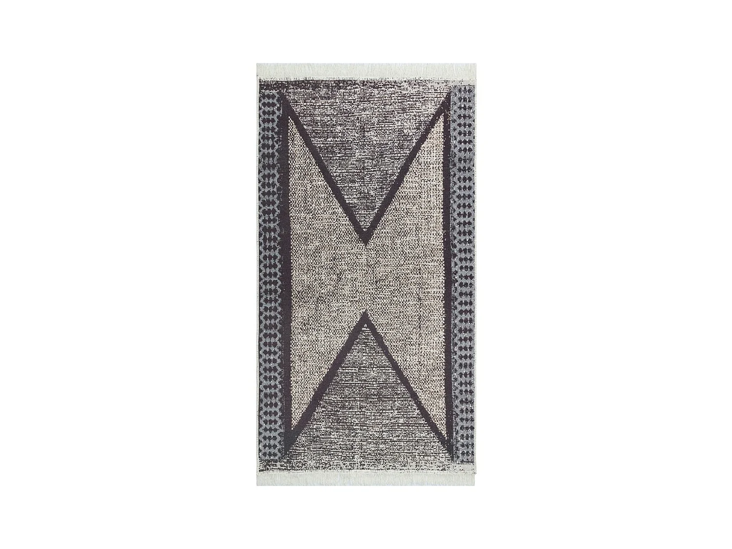Tapis Noir et gris 120x180 cm Coton