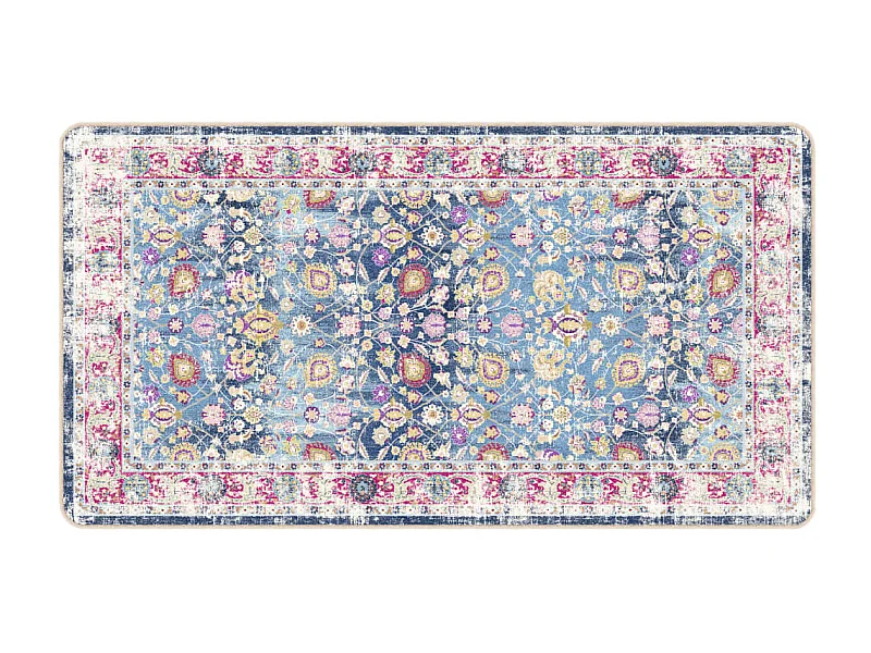 Tapete lavável multicolorido 80x150 cm antiderrapante