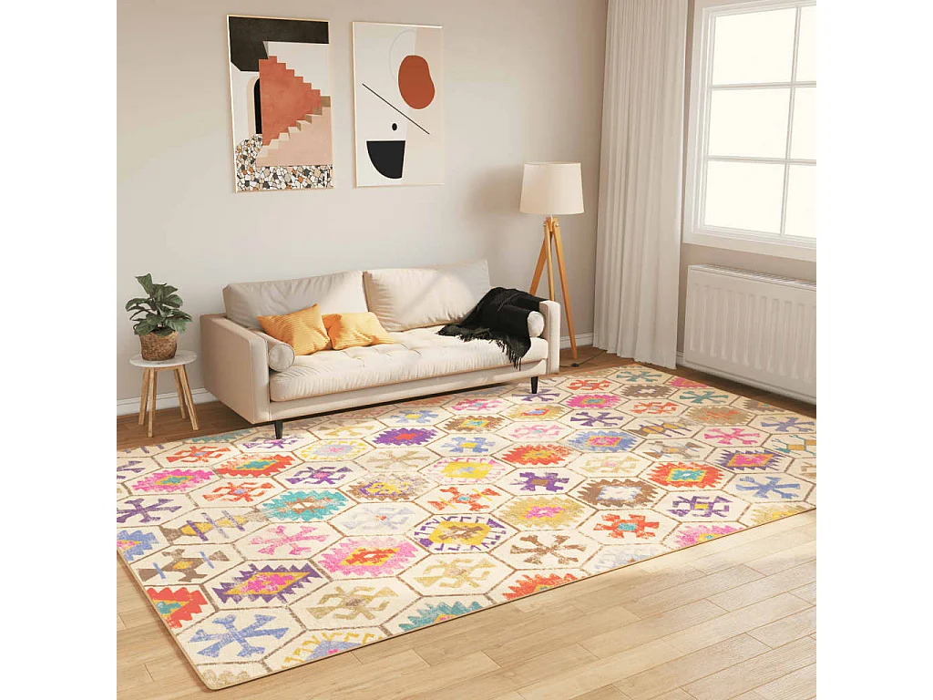 Tappeto lavabile multicolore 190x300 cm antiscivolo
