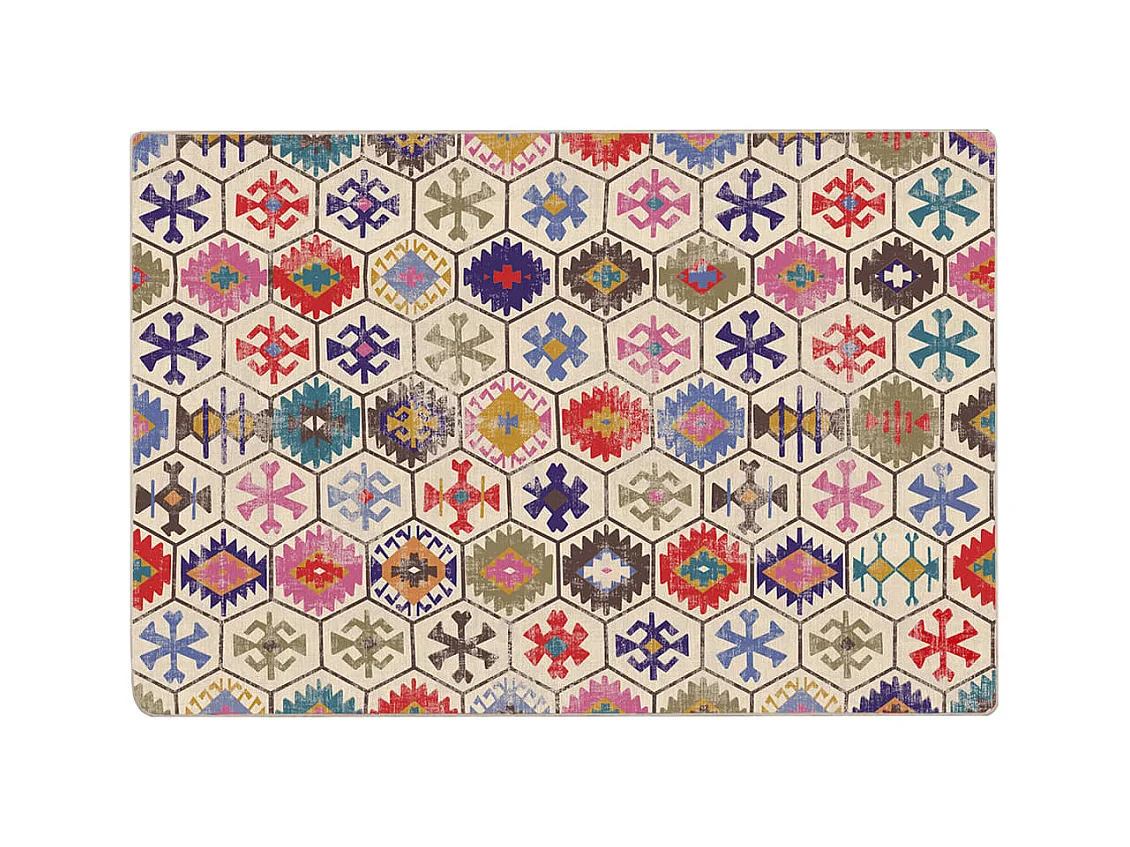 Alfombra lavable multicolor 190x300 cm antideslizante