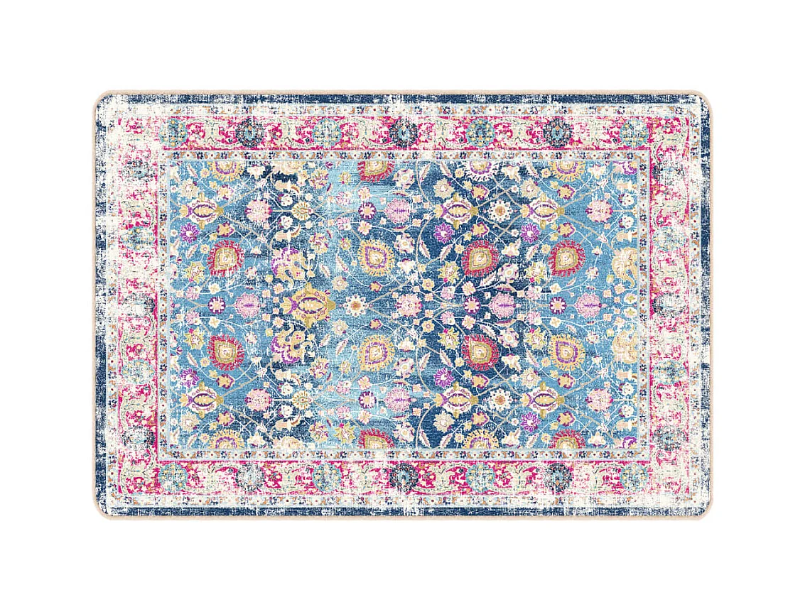 Veelkleurig wasbaar vloerkleed 160x230 cm antislip