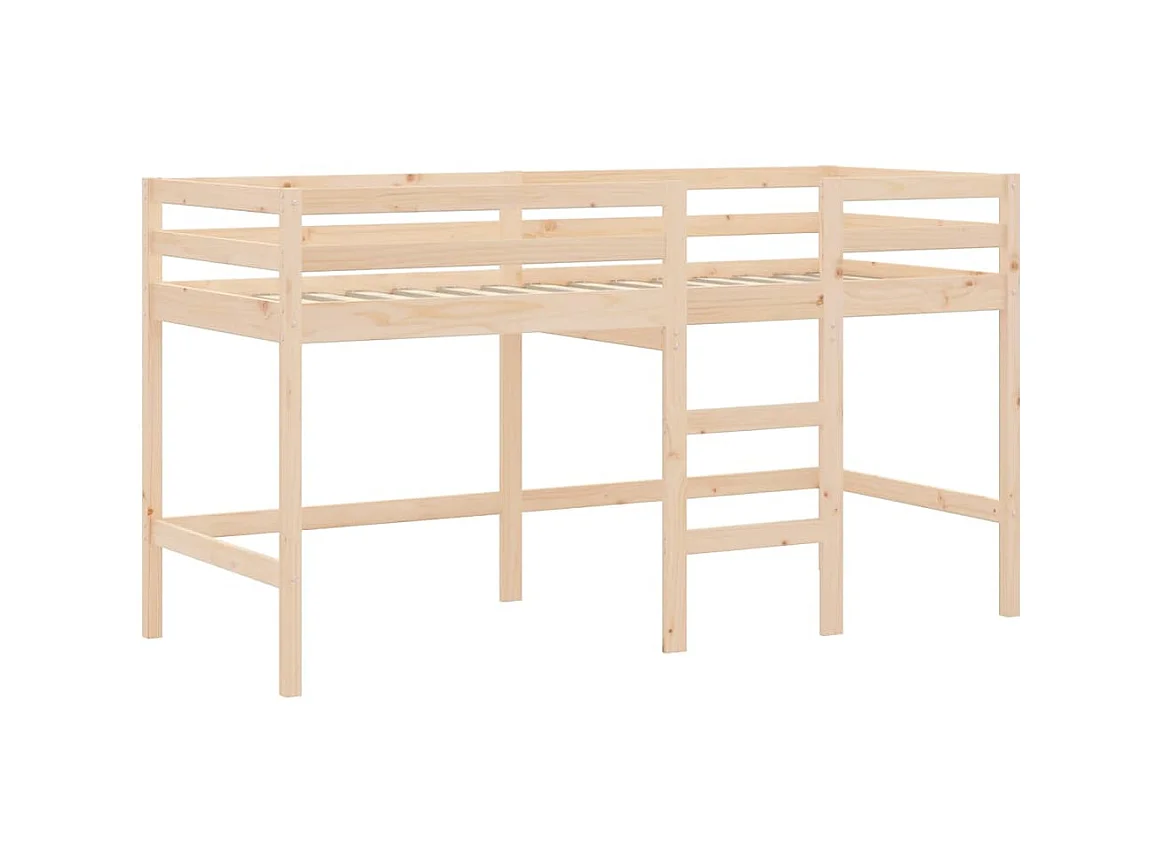 Kindermezzaninebedladder 90x190 cm massief grenenhout