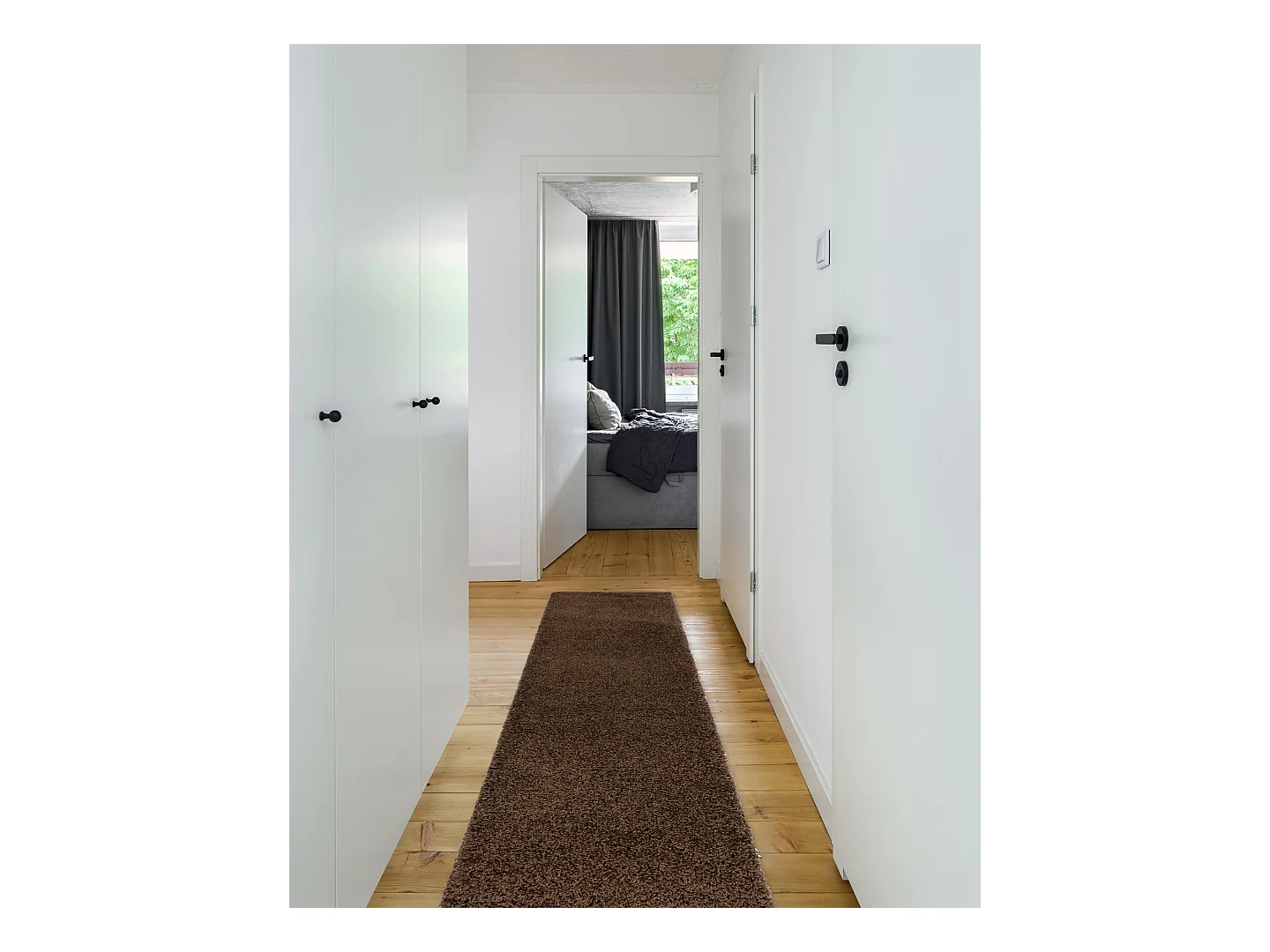 Tapijt, Vloerbekleding SOFFI shaggy 5cm bruin - voor keuken, naar de g 70x250 cm