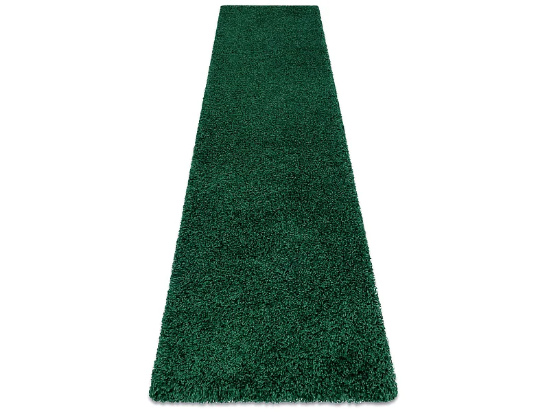 Alfombra, alfombra de pasillo SOFFI shaggy 5cm botella verde - para la 80x300 cm