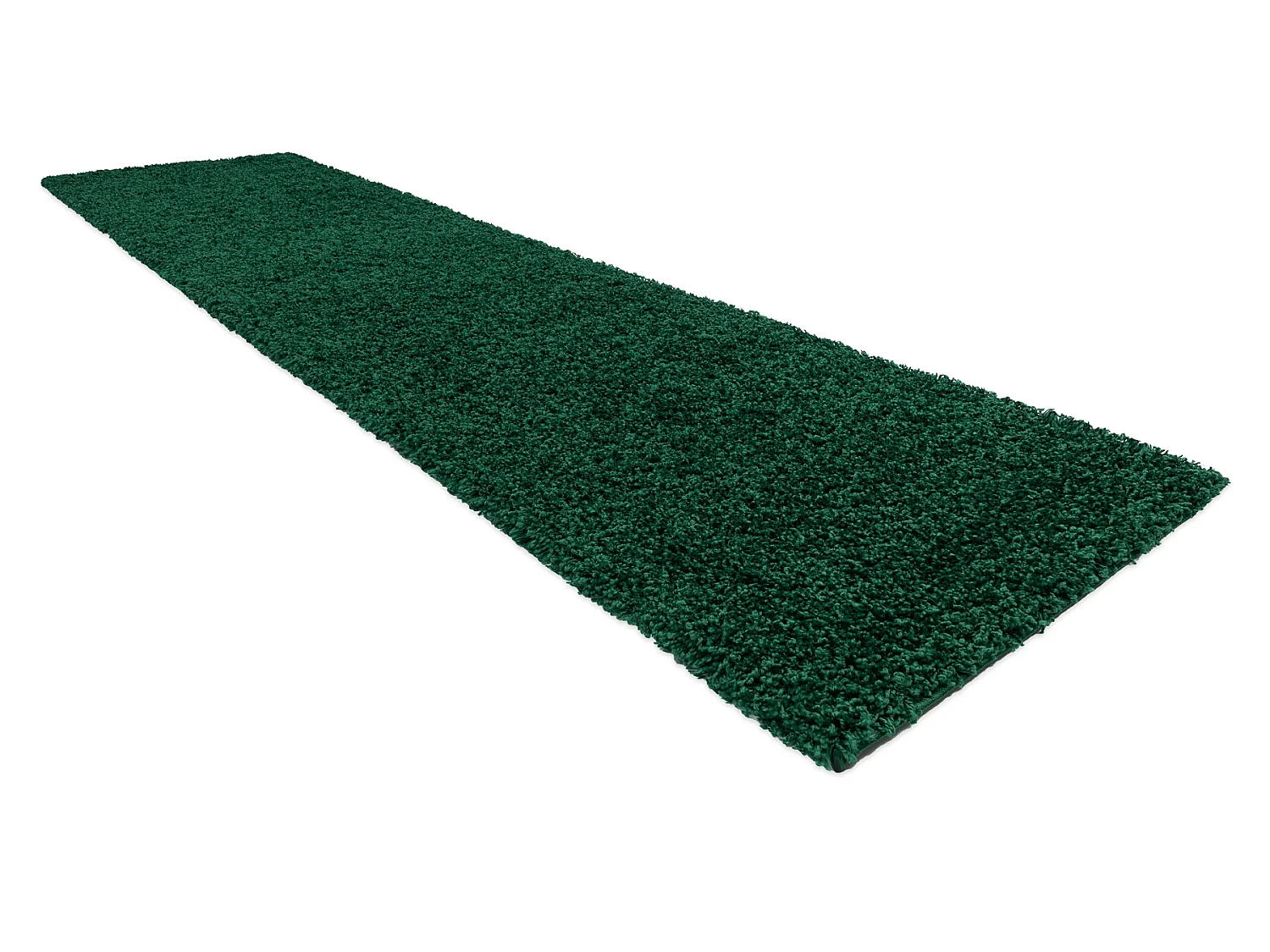 Tapis, le tapis de couloir SOFFI shaggy 5cm bouteille verte - pour la  80x300 cm