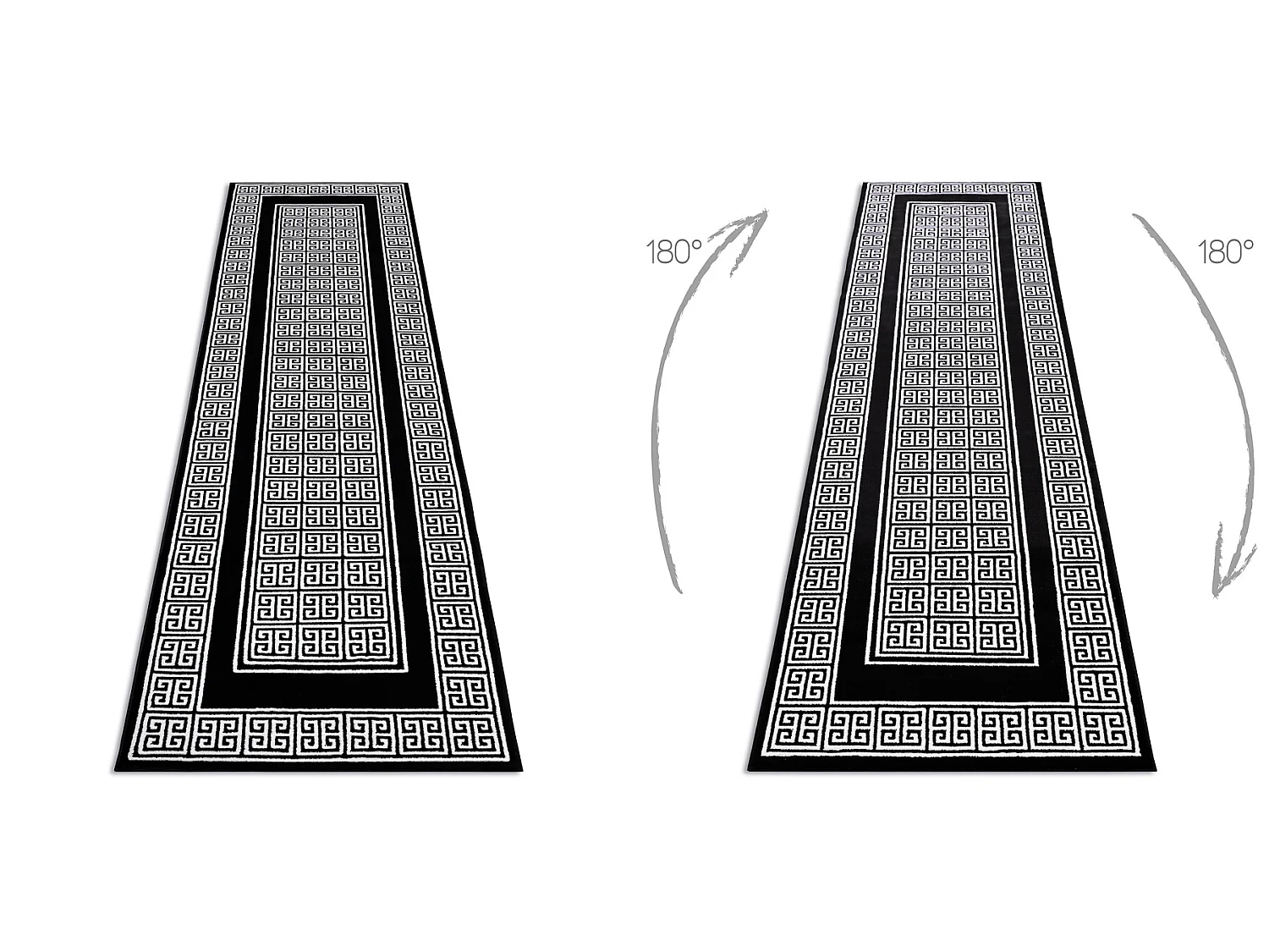 Tapis, le tapis de couloir GLOSS moderne 6776 85 élégant, cadre, gre 70x250 cm